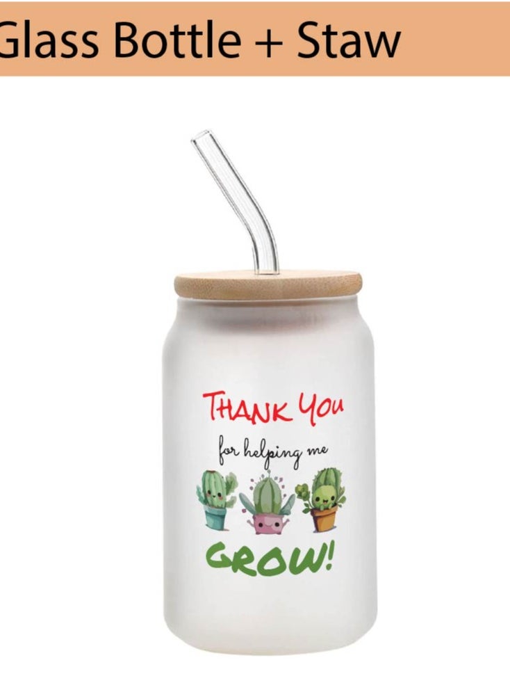 PRINTSHOP4ME - Teacher's Day Pack of 3 Combo Pack - Glass Bottle, Teddy Bear and Greeting Card - Reusable Bottle - Teacher's Day Gift Set - Gift for World Teachers Day - Image 1