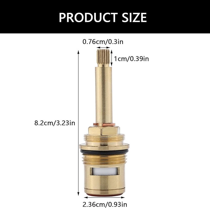 Red Ceramic Disc Faucet Cartridge Replacement For Kitchen Bathroom Hot Cold Water - Image 4