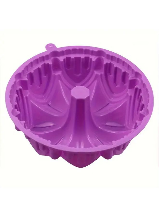 Purple Silicone Crown Cake Mold Baking Pan For DIY Kitchen Use - Image 3