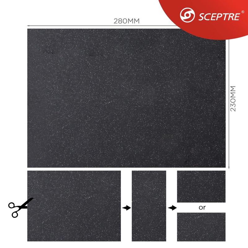 Sceptre أوراق صنفرة كاشطة، كربيد السيليكون مقاوم للماء ورطب وجاف، 150 حبيبة، 230x280 مم، تلميع متين وإزالة الطلاء، إزالة الصدأ، عبوة من 100 ورقة - Image 2