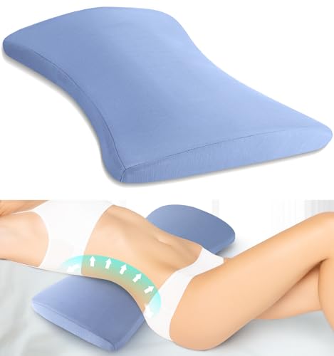 vamorry Lumbar Support Pillow for Bed Relief Back Pain: Lower Back Pillow for Sleeping - Memory Foam Waist Pillow - Back Wedge Bolster Pillow for Side, Back&Stomach Sleepers - Bed Rest Pillow for Car, Sofa - Image 1