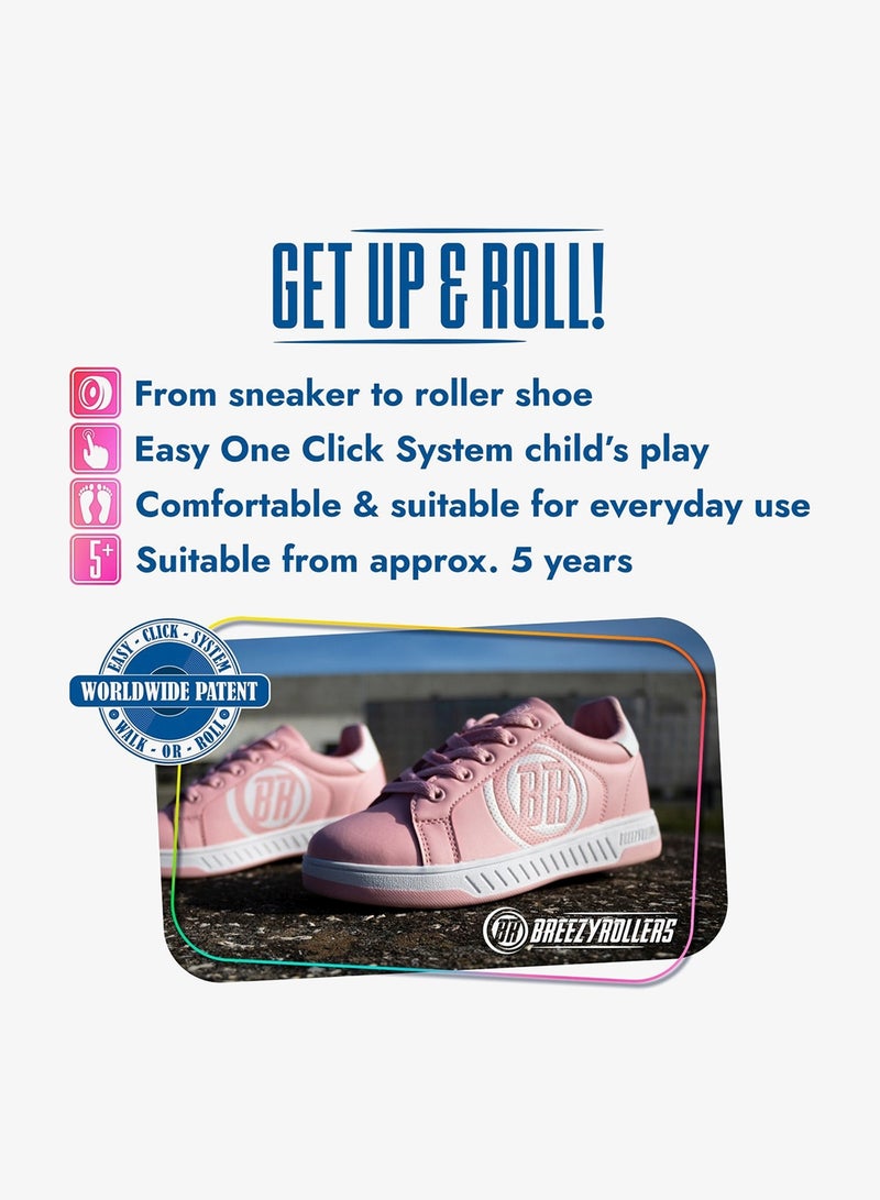 BREEZYROLLERS Shoes with Wheels for Children, Roller Skates Sneakers kids, From Children's Street Shoes to Roller Skates in a Few Seconds, Patented Click System, Trainers with Wheels for Girls & Boys - Image 2