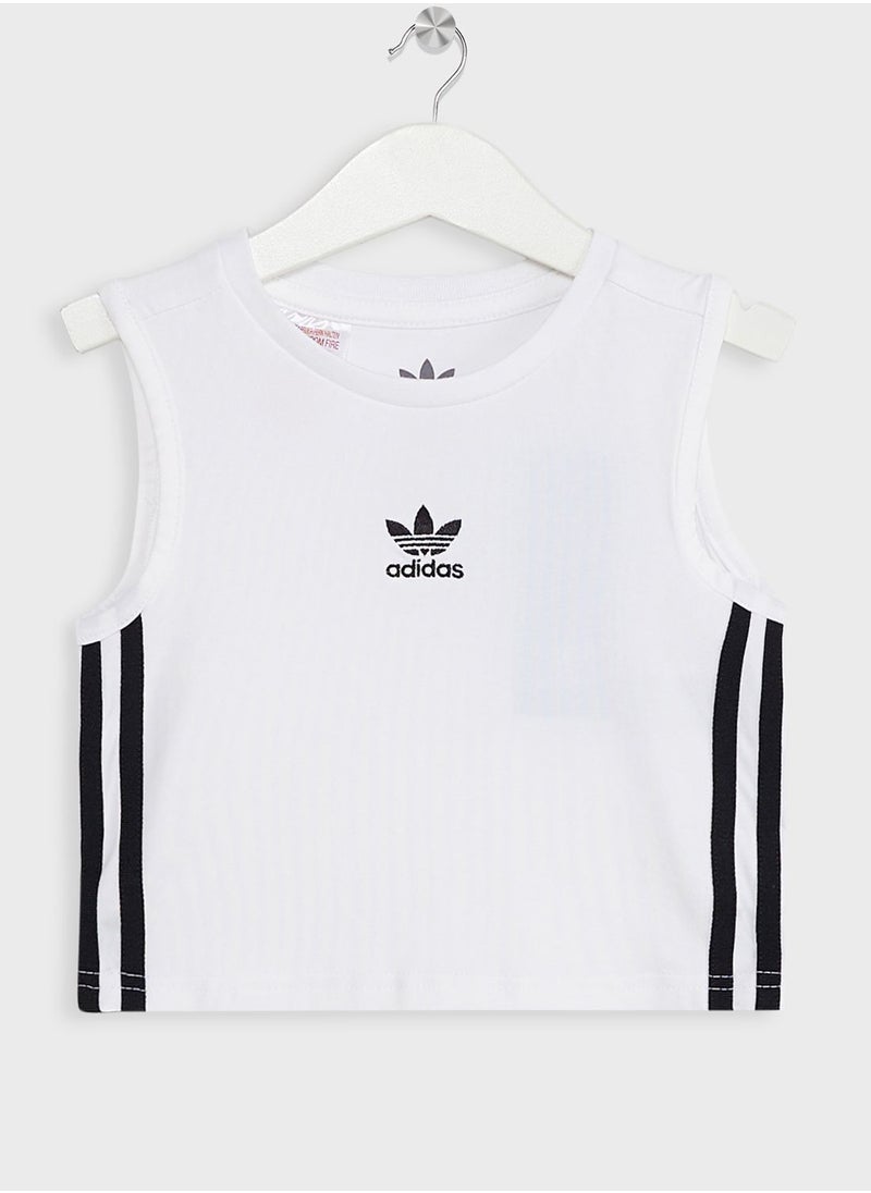 adidas Originals - Kids Cropped Tank Top - Image 1
