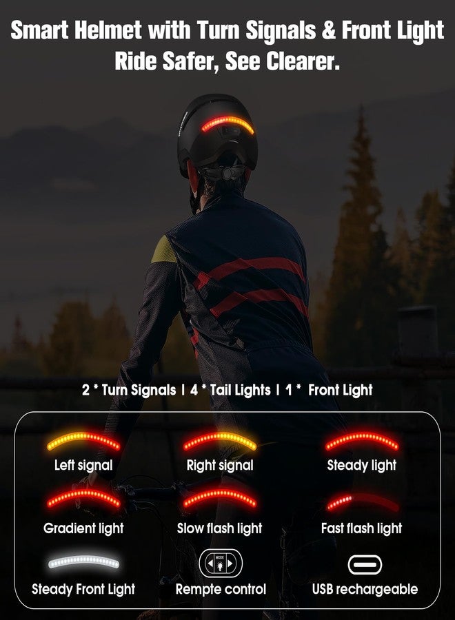 Shinmax Bike Helmet with Turn Signals, NTA Certified up to 45km/h, Bicycle Helmet for Men Women with USB Rechargeable Rear Light, Viser, Cycling Helmet for E-Bike & S-Pedelec,Scooter, Commuter, Adults - Image 2