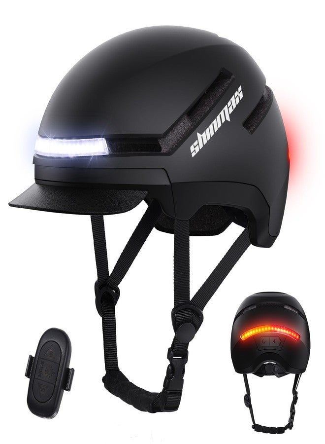 Shinmax Bike Helmet with Turn Signals, NTA Certified up to 45km/h, Bicycle Helmet for Men Women with USB Rechargeable Rear Light, Viser, Cycling Helmet for E-Bike & S-Pedelec,Scooter, Commuter, Adults - Image 1