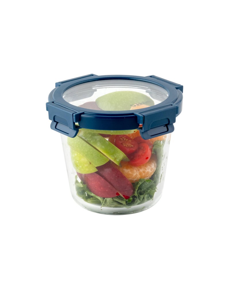 DUBBLIN Keep In Glass Borosilicate Glass Container 700ml - Round, Clear | Oven, Freezer & Microwave Safe Storage Solution (1 Piece) - Image 1