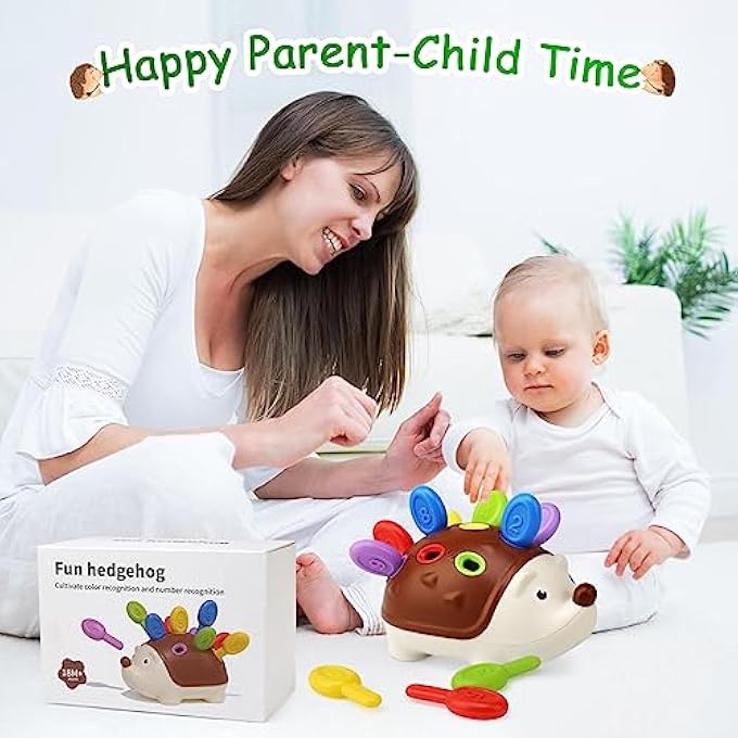 PLUG-IN GAME FROM 1 YEAR, HEDGEHOG MONTESSORI TOY BABY, MOTOR SKILLS TOY TRAINS HAND EYE COORDINATION TODDLER LEARNING TOY GIFTS FOR CHILDREN BOYS GIRLS FROM 1 2 3 YEARS - Image 4