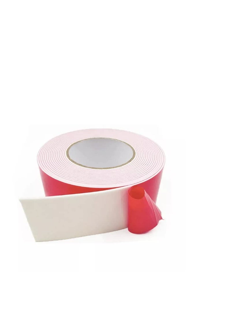 MARKQ شريط لاصق رغوي مزدوج الجوانب، 2" × 5 ياردات، شريط لاصق قوي مقاوم للعوامل الجوية للاستخدام الداخلي والخارجي، للتثبيت في السيارات، الزينة والتشطيب، شريط تشطيب السيارة، ديكور المنزل، إطار الصور (أحمر) - Image 2