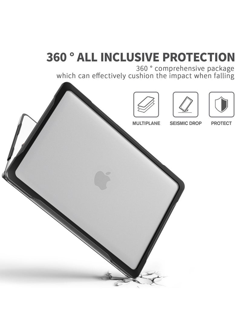 كابتن تيك MacBook Pro 13 Inch Case 2022 2020 M1 A2338/ A2289/ A2251, Heavy Duty Hard Shell Dual Layer Protective Cover with Kickstand for MacBook Pro New 13-inch Retina with Touch ID -Grey - Image 3