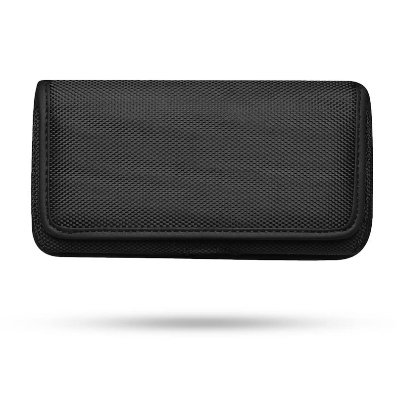SYIDINZN Nylon Cell Phone Pouch Holster Case Bag with Belt Clip for iPhone 14 13 12 11 Pro Max Moto Samsung Galaxy S22 S21 S20 Fe Plus Ultra, A12 A13 A32 A53 A03s Note 20 Ultra (Black-XXL) - Image 5