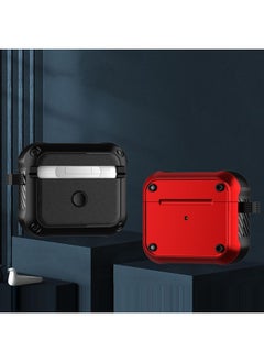 Case Cover For AirPods 3 Wing TPU + PC Shockproof Earphone Protective Case Black Red