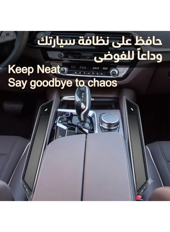 jaexest سدادة فجوات مقاعد السيارة الفاخرة (قطعتين) - شريط حشو مانع للتسرب الشامل للمقصورة الداخلية، عازل فجوات مقاوم للحرارة وبدون رائحة للهواتف والمفاتيح والعملات المعدنية، يناسب معظم السيارات - Image 2