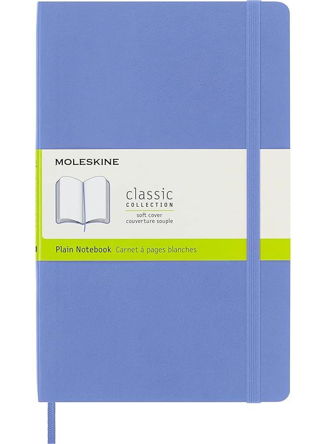 موليسكين دفتر كلاسيكي ذو غلاف ناعم كبير 5 × 8.25 بوصة عادي كوبية زرقاء فارغة 192 صفحة - Image 1