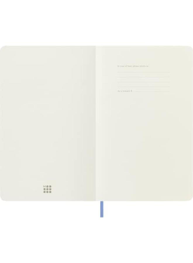 موليسكين دفتر كلاسيكي ذو غلاف ناعم كبير 5 × 8.25 بوصة عادي كوبية زرقاء فارغة 192 صفحة - Image 3