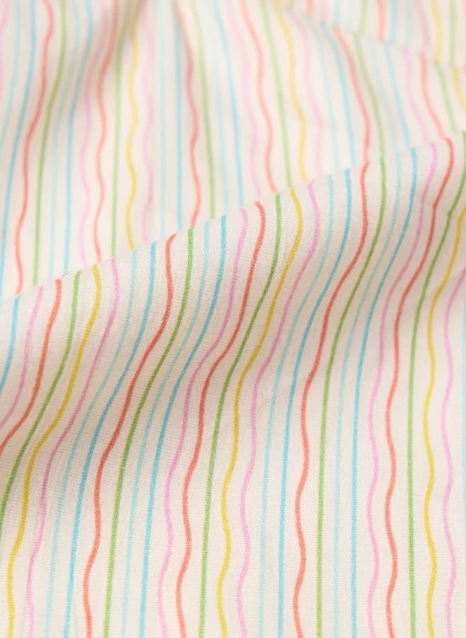 The Souled Store  The Souled Store Women's Regular Fit Multicolored Striped Peplum Top  | Best Price UAE