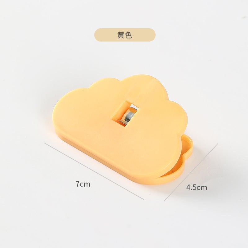 Cloud Food Sealing Clip Kitchen Spice Bag Sealing Clip Refrigerator Snack Tea Milk Powder Moisture-proof Sealing Clip Yellow 