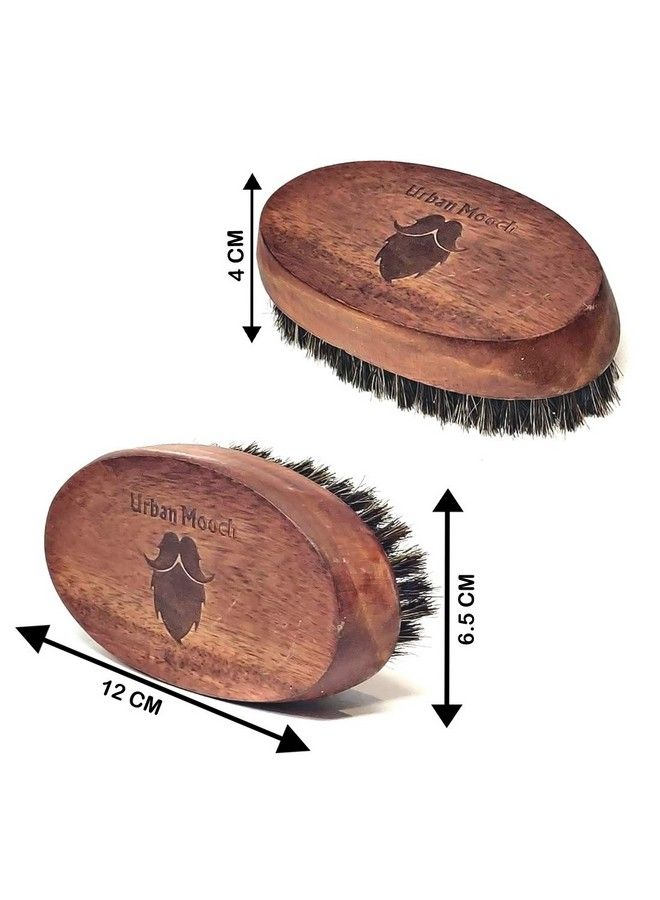 UrbanMooch Boar Bristle Beard Brush & Neem Wood Beard Comb For Beard Styling & Hair Care Combo Set - Image 3