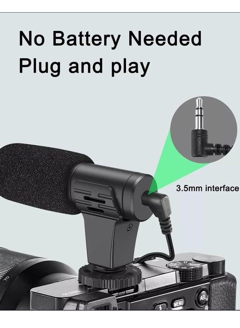 Phone Vlog Video Kit Smartphone Vlogging Kit for iPhone u0026 Android Youtube Starter Kit Podcast equipment Includes 3.5 mm audio jack Tripod Shotgun Mic LED Fill Light Holder - Image 3