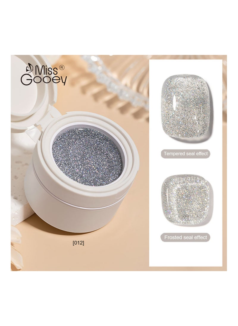 Miss Gooey Nail Polish Colors Cream Solid Gel Nail Polishs Super Shine Nude Quick Dry 60 Seconds Salon-Quality Bright Soak Off UV Lamp Required Home DIY Manicure 10g With Brush  - Image 1