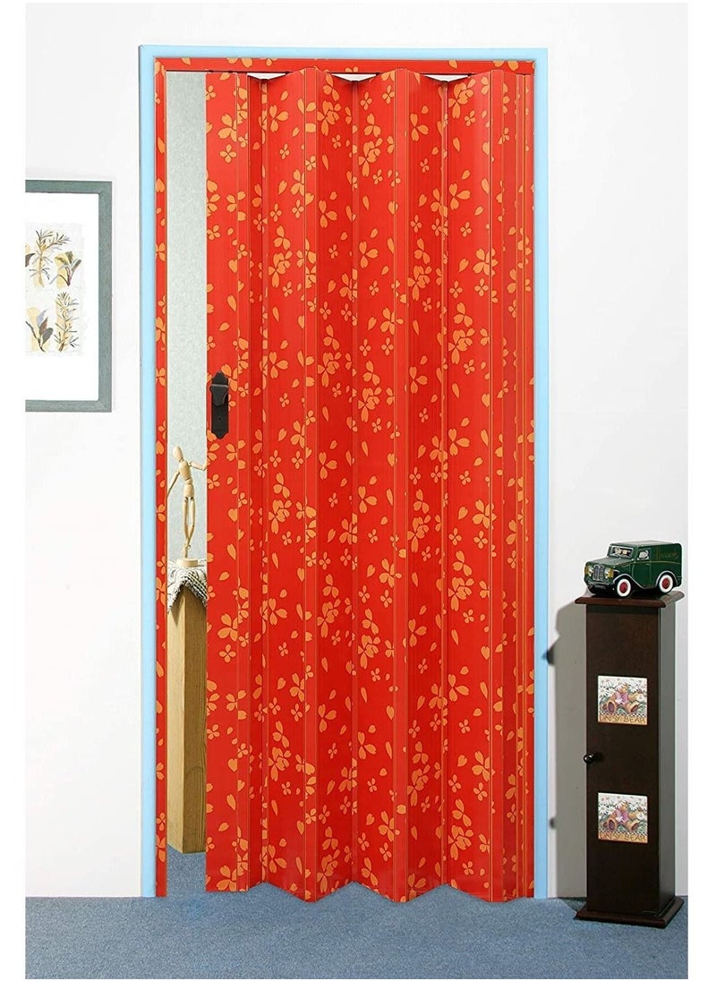 ROBUSTLINE - Robustline Folding Sliding Doors 210cm Height x 100cm Width, Made in Taiwan - Red - Image 1