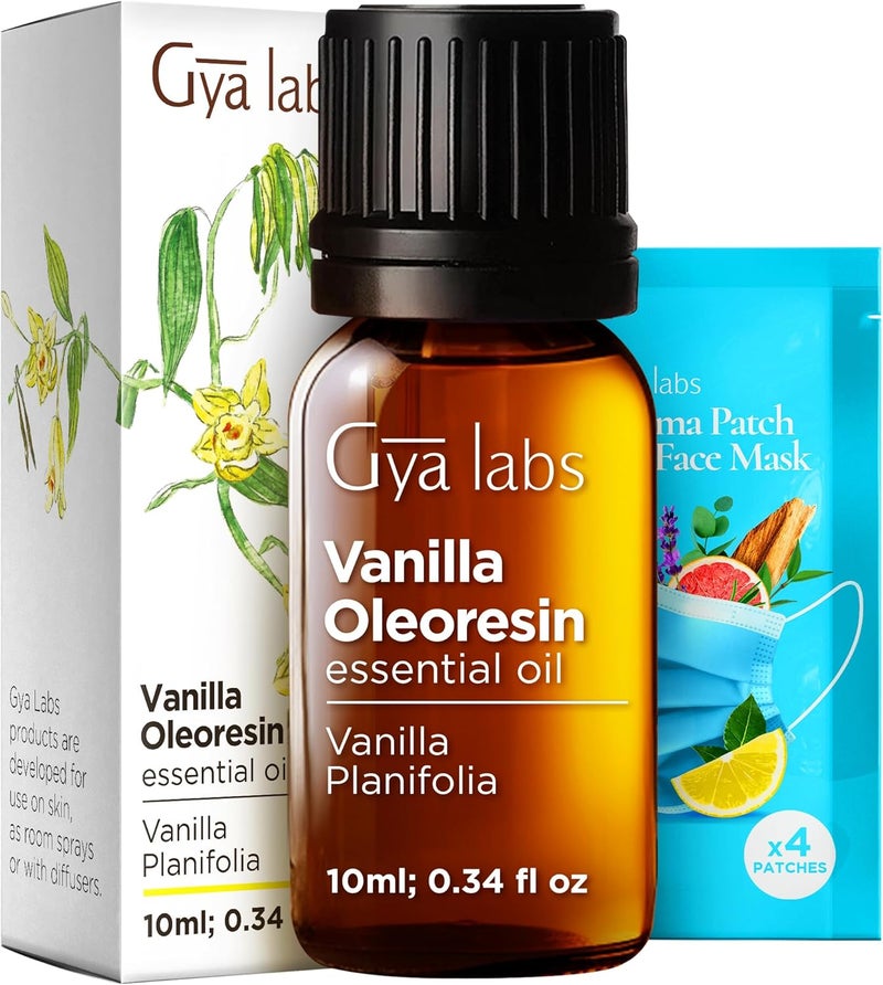 gya labs زيت الفانيليا العطري من جيا لابز - 0.34 أونصة سائلة - للشعر، البشرة، الناشر، العلاج بالروائح وصنع الشموع بنفسك - Image 1