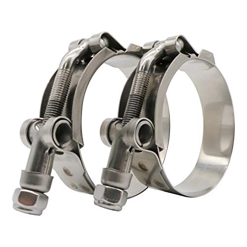 ROADFORMER 15 T Bolt Hose Clamp Stainless Steel Working Range 41mm 48mm for 15 ID Hose with 2mm 5mm Wall Thickness Roadformer TBolt Clamps Featured to Provide Reliable Sealing Force 2 Pack - Image 1