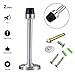 Gudui Door Stopper, 2(Pack) Stainless Steel Solid Rigid Door Stop, Extra Long Modern Heavy Duty Brushed Satin Nickel - Image 2