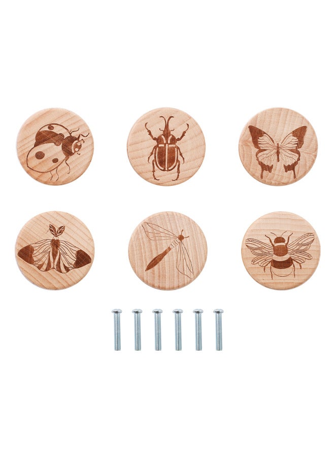 Wooden Retro Animal Printing Drawer Handle K Home Decoration Accessories Desk Drawer K