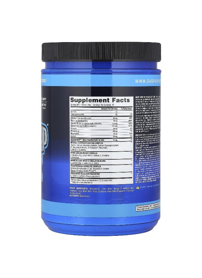 Gaspari Nutrition Gaspari Nutrition, SuperPump™ Max, Blue Raspberry, 1.41 lbs (640 g)  - Image 2