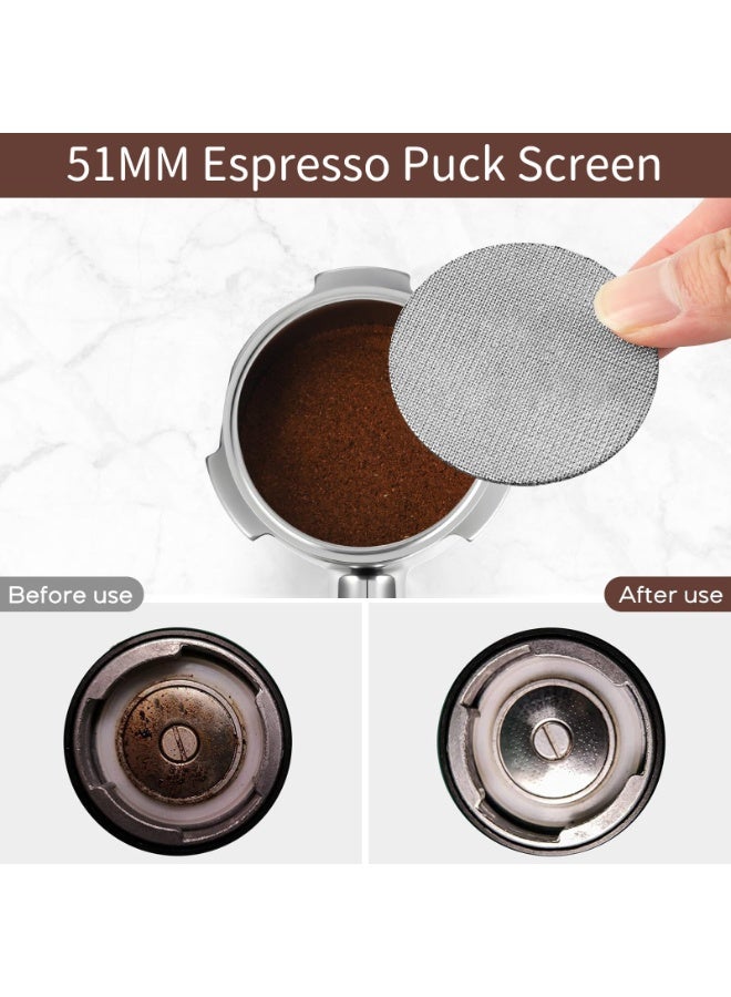 51mm Bottomless Portafilter Compatible for CASABREWS Espresso Machine CM5418, 3700Essential, Mr. Coffee Espresso and Cappuccino Machine, Wirsh Espresso Maker, Stainless Steel Filter Holder and Filter - Image 5