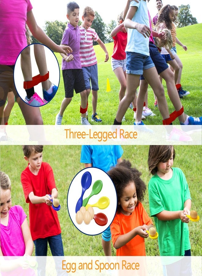 TITGIPE Potato Sack Race Bags - 32PCS Outdoor Games Sack Race Bags for Adults and Kids,3 Legged Race Bands,Egg Spoon Relay Race,Bean Bag Toss,Party Games for Kids,Field Day Games for Adults - Image 3