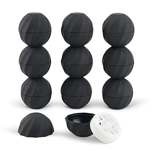 longway 0.24Oz (7ml) Empty Lip Balm Sphere Containers | Screw Cap Lipstick Tubes/Chapstick Tubes/Chapstick Holder for Lip Gloss & BPA FREE (Pack of 10, Black) - Image 1