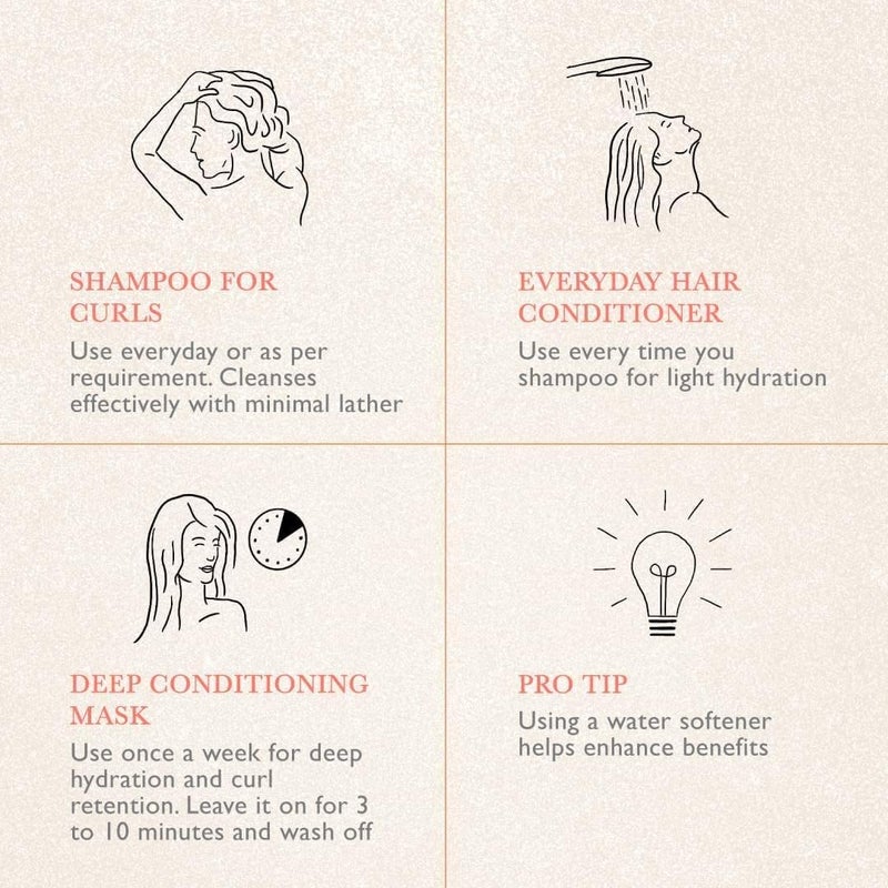 TRue FRoG Shampoo for Curls Everyday Hair Conditioner and Deep Conditioning Mask for Curly Wavy Dry and Frizzy Hair Sulphate and Paraben Free Combo Pack of 3 700 ML - Image 4