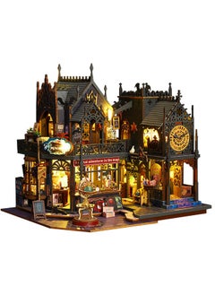 Flever Dollhouse Miniature Diy House Kit Creative Room With Furniture For Romantic Artwork Gift (Holo Magic City)  - Image 1