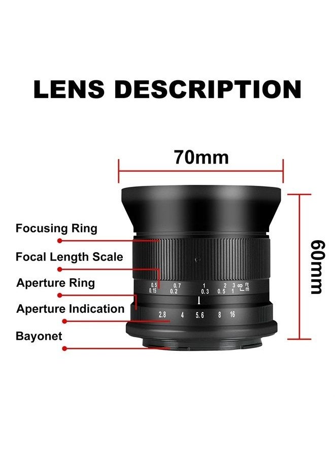 7artisans - 7 Artisans 12mm F2.8 Mark Ⅱ Ultra Wide Angle APS-C Manual Focus Prime Lens Compatible for Canon RF Mount Mirrorless Cameras EOS R/EOS R3/EOS RP/EOS R5/EOS R6 - Image 1