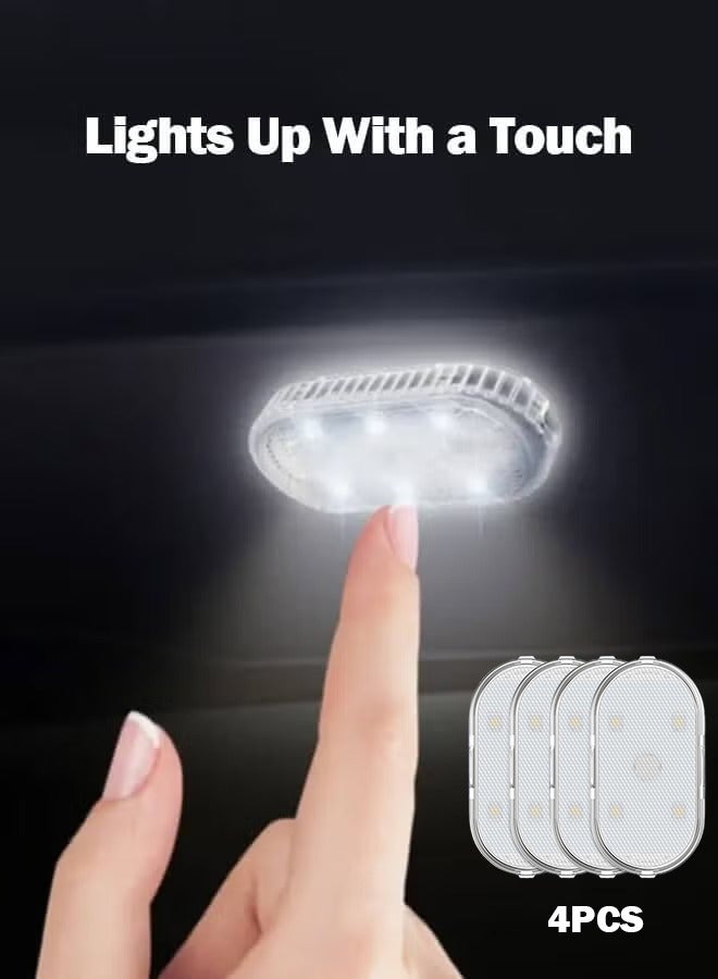 Bliszaar Car Interior Lights Wireless LED - USB Chargeable Ceiling Lamp, Hand Reading Light & Door Light For Night Time Illumination, 4 Packs - Image 1