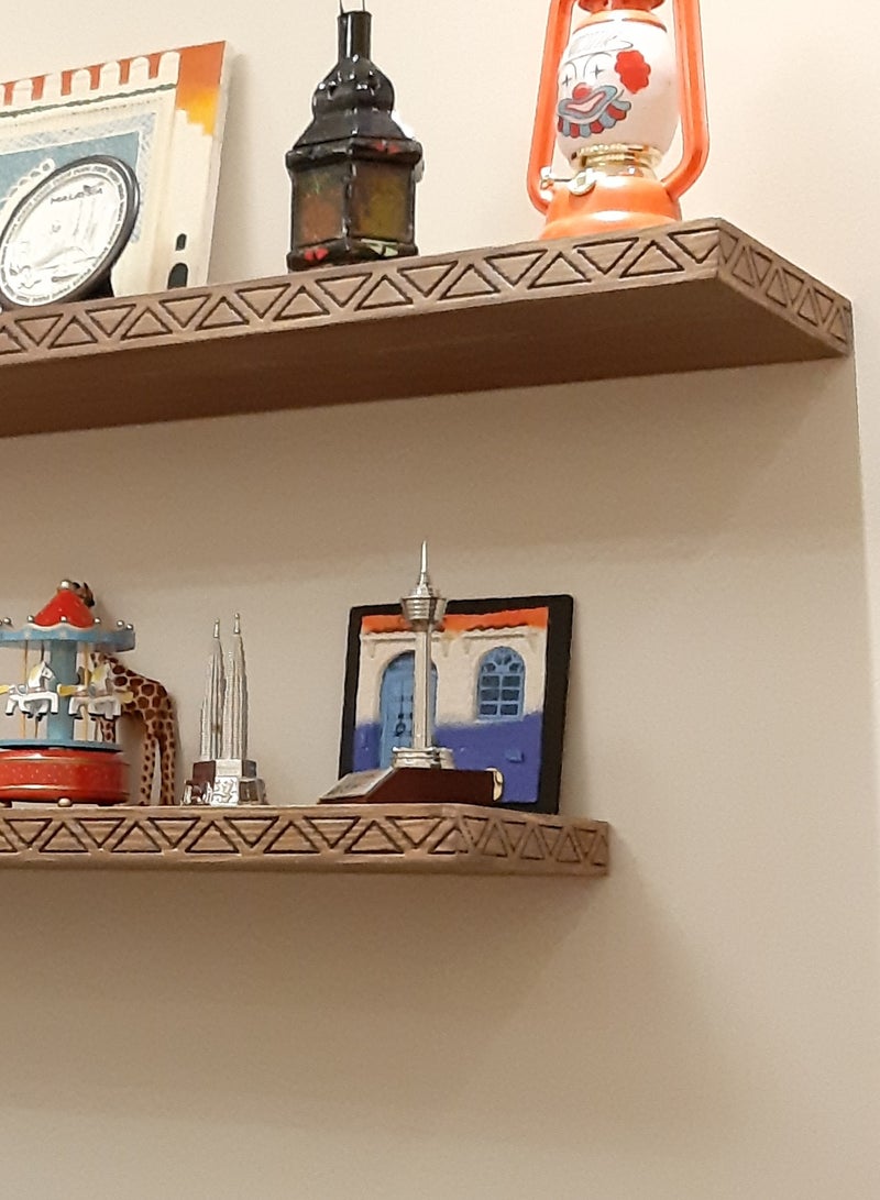 2 floating shelves with pattern  - Image 2