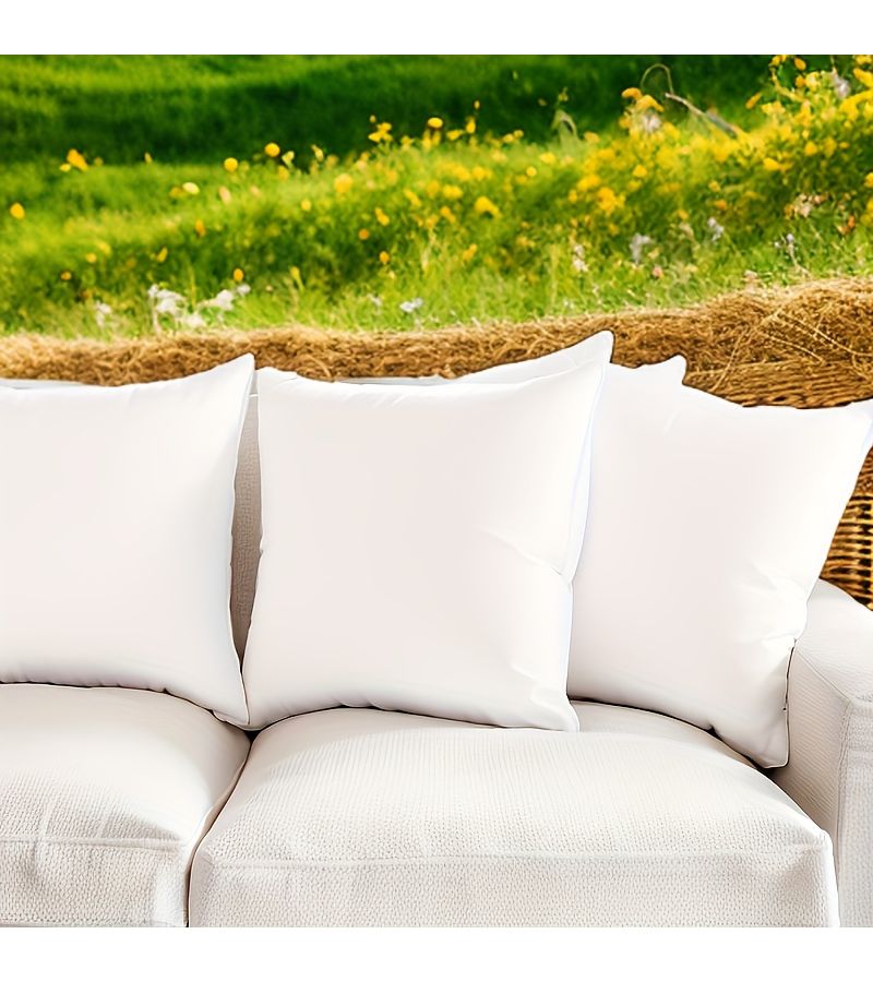 4 Hypoallergenic Pillow Cushions 22x22 Inches Set of 4 Square Shaped Pillow Cores with Filler for Living Room Bedroom Office Home Decoration - Image 5