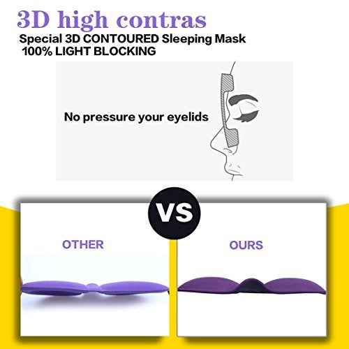 Hiver 100% Mulberry Silk Eye Mask, Super Smooth Sleep Mask and Blind Fold Eye Shade (Purple) - Image 5