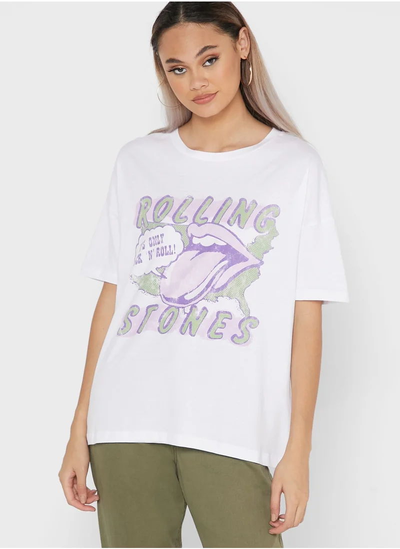 NOISY MAY Crew Neck Graphic T-Shirt