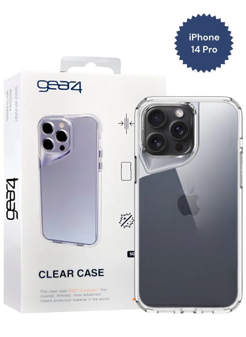 iPhone 14 Pro, Shockproof Case, Anti-Scratch Protective Cover, Made of High Quality TPU - Clear
