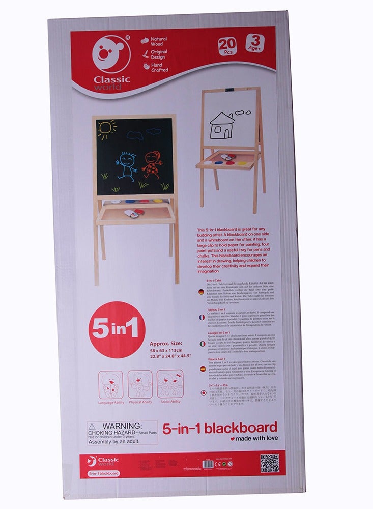 Classic World - 5-in-1 Easel & Blackboard - Image 4