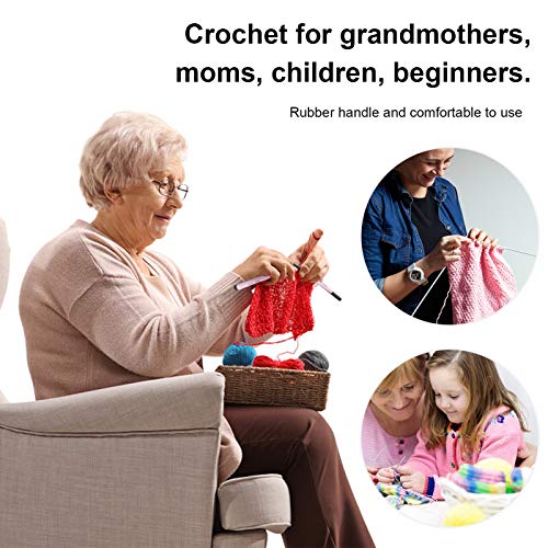 KUIDAMOS Black Crochet Hooks Set, 9Pcs 2.0mm - 6.0mm Ergonomic Crochet Hooks and Crochet Supplies Knitting Hook for Crochet Accessories Knitting Crochet Supplies for Arthritic Hands Sweater Sewing - Image 2