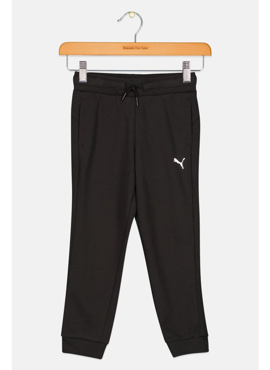 PUMA Kid Girl Brand Logo Sweatpants, Black  - Image 1