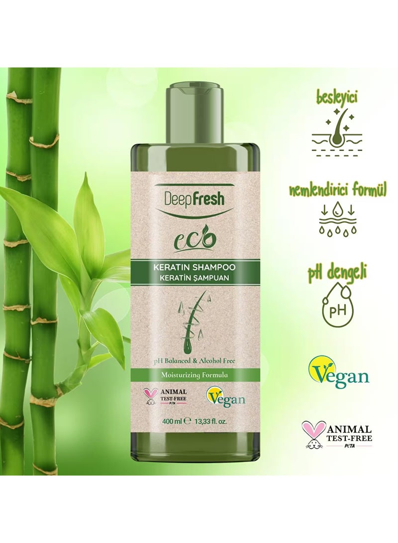Deep Fresh Two Pieces of Keratin Shampoo 400 ml - Image 3