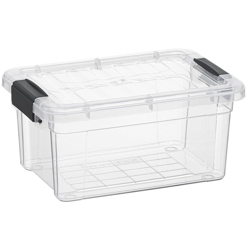Superio Superio Clear Plastic Storage Bin with Lid 175 Qt NonToxic BPA Free Odor Free Organizer Storage Box Stackable Plastic Tote for Home Garage School and Office XSmall 