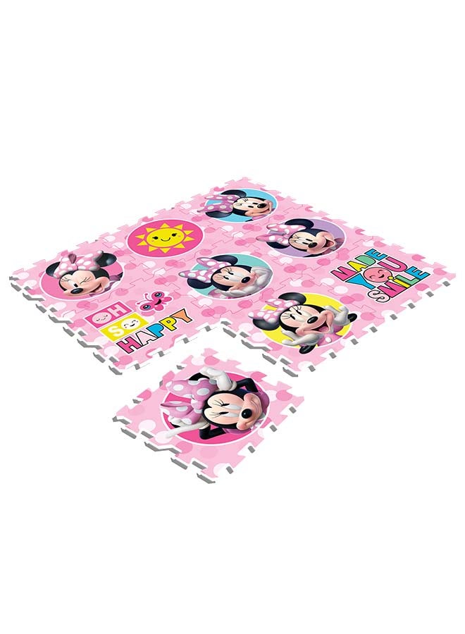 Minnie Mouse Interlocking EVA Mat – Educational Puzzle Mat with Minnie Mouse Characters & Shapes for Learning Fun (Age 2+)