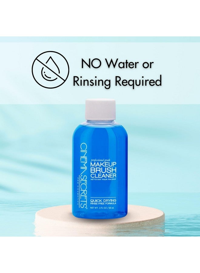 سينما سيكرتس مجموعة منظف فرش المكياج الأصلية من سينما سيكريتس - منظف احترافي + علبة تنظيف لفرش المكياج - تركيبة سريعة الجفاف لا تحتاج إلى شطف - تزيل المكياج المقاوم للماء والعنيد - فانيليا (2 أونصة سائلة) - Image 4