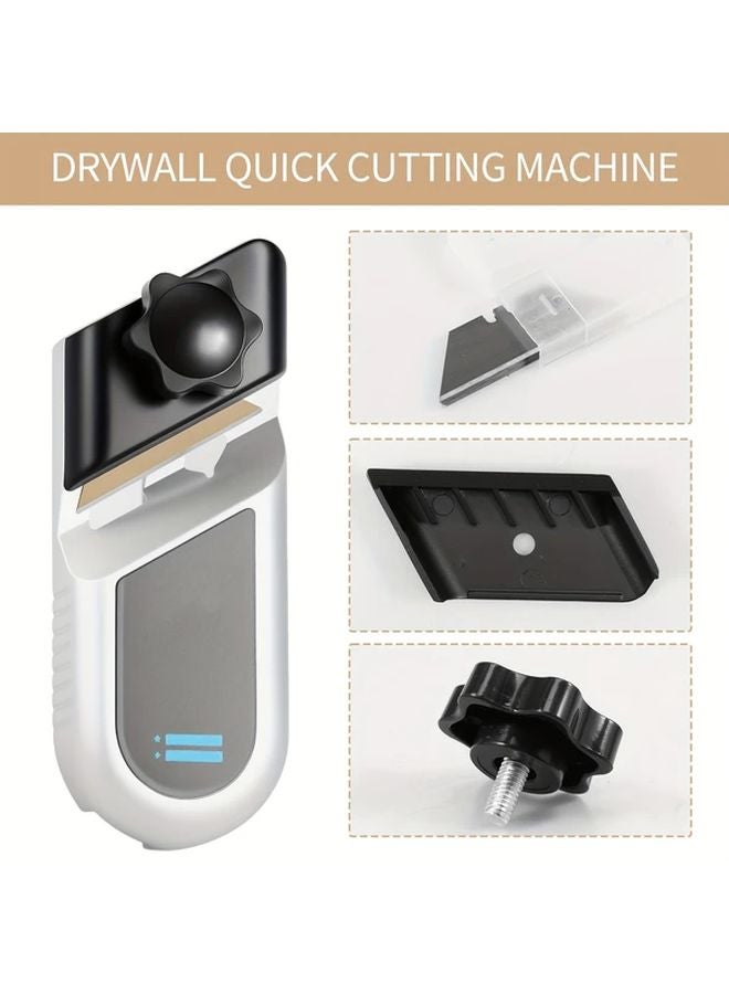 1 Set Drywall Cutting Machine With 10 Blades For 45 90 Degree V Chamfer Cuts - Image 2