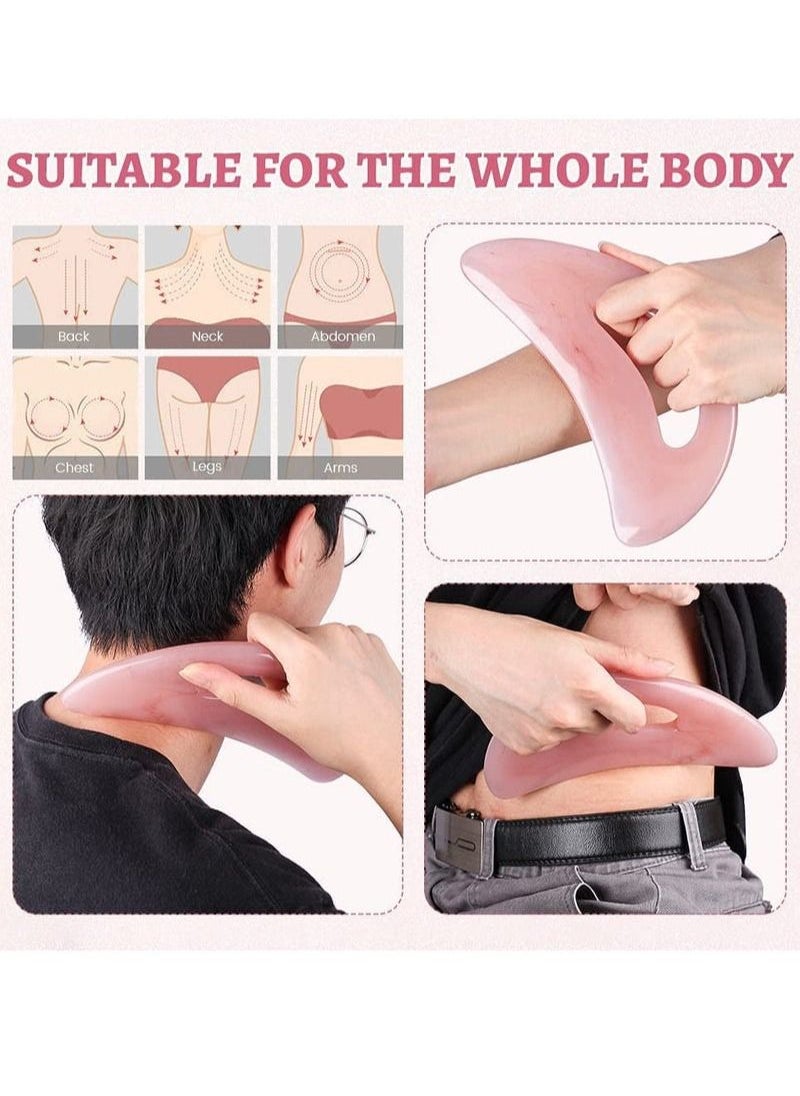 XiuWoo Larger Gua Sha Resin Scraper Massage Tool Guasha Scraping for Back Neck Leg Full Body Relaxation Lymphatic Drainage Cellulite Remove  - Image 5